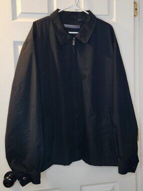 Mens XXL Black 100% Polyester Perry Ellis Portfolio Jacket